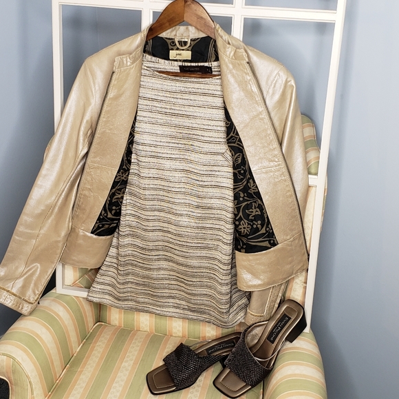 The Limited glitter stripe crew short contrast sleeve top S ♡ - Picture 10 of 13